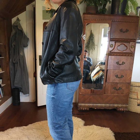 Jones New York Genuine Leather Coat - Picture 2 of 5